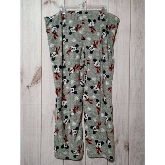 Disney Pants Ladies 3x Lounge Mickey Mouse Gray Fuzzy‎ - Picture 2 of 6